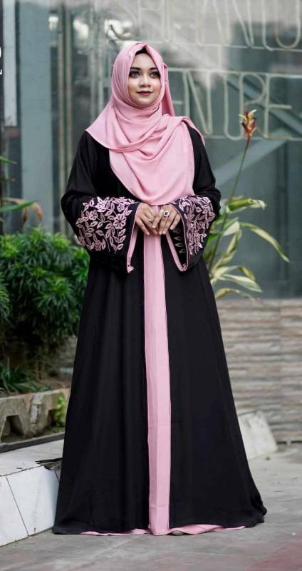 🌸 Pinki Borkha With Hijab 🌸